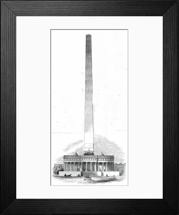 Framed Print : The Washington National Monument, at Washington City, 1850. Creator: Unknown Framed Print : The Washington National Monument, at Washington City, 1850. Creator: Unknown