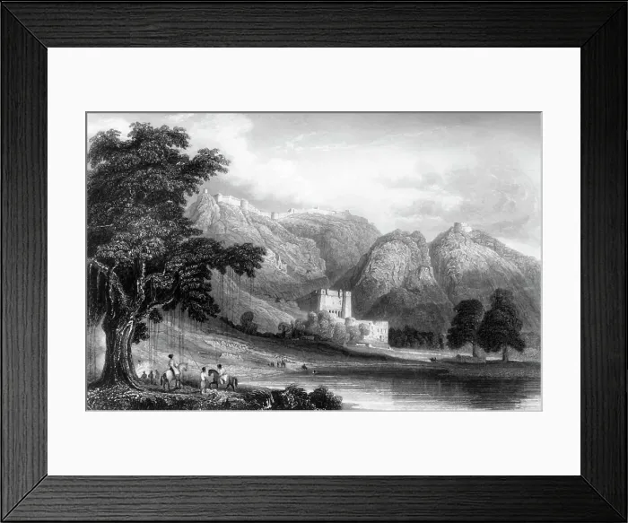 Framed Print : Fortress of Bowrie, in Rajpootana, 1845. Creator: William Purser Framed Print : Fortress of Bowrie, in Rajpootana, 1845. Creator: William Purser