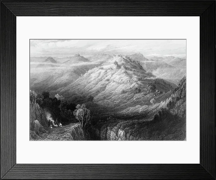 Framed Print : The Abbey and Hills from near Mussooree, 1845. Creator: Unknown Framed Print : The Abbey and Hills from near Mussooree, 1845. Creator: Unknown