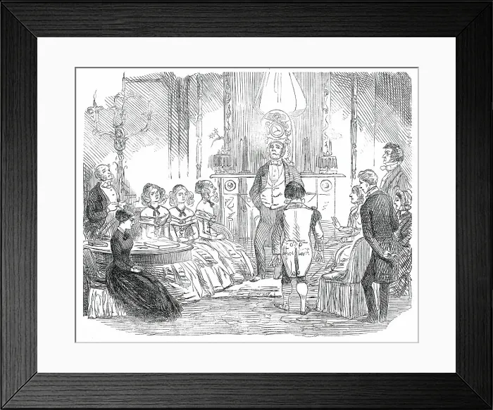 Framed Print : Where You Should Not Dine on Christmas Day - drawn by Leech, 1850. Creator: Unknown Framed Print : Where You Should Not Dine on Christmas Day - drawn by Leech, 1850. Creator: Unknown
