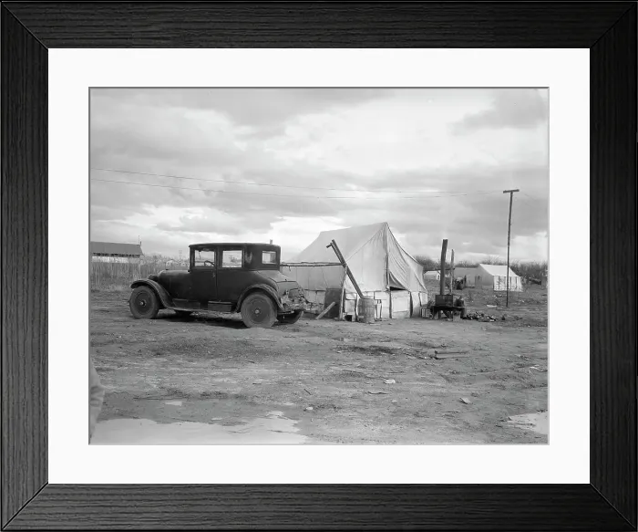 Framed Print : Home in Little Oklahoma, California, 1936. Creator: Dorothea Lange. Home in Little Oklahoma, California, 1936. Creator: Dorothea Lange Framed Print : Home in Little Oklahoma, California, 1936. Creator: Dorothea Lange. Home in Little Oklahoma, California, 1936. Creator: Dorothea Lange