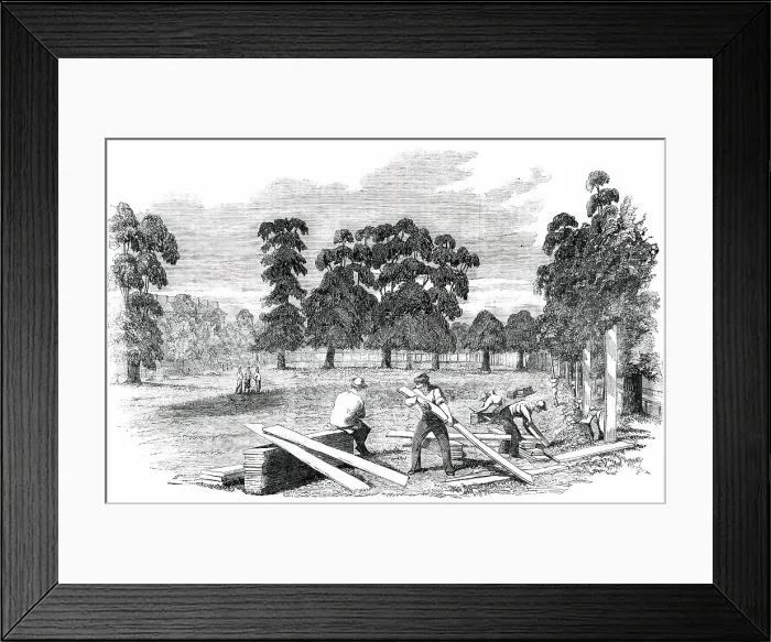 Framed Print : Site of the Building of the Great Exhibition of 1851, 1850. Creator: Unknown Framed Print : Site of the Building of the Great Exhibition of 1851, 1850. Creator: Unknown