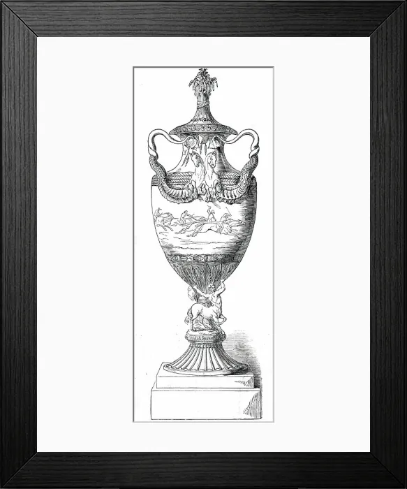 Framed Print : Prize Plate - Goodwood Races - the Chesterfield Cup, 1850. Creator: Unknown Framed Print : Prize Plate - Goodwood Races - the Chesterfield Cup, 1850. Creator: Unknown