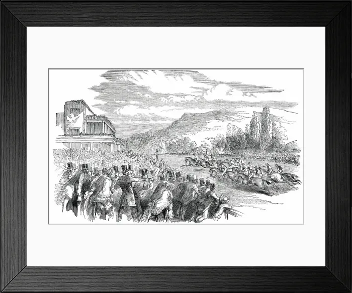 Framed Print : Goodwood Races, 1850. Creator: Unknown Framed Print : Goodwood Races, 1850. Creator: Unknown