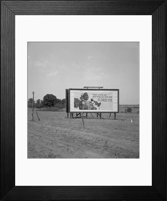 Framed Print : Billboard sign, Southern California, near Los Angeles, 1936. Creator: Dorothea Lange Framed Print : Billboard sign, Southern California, near Los Angeles, 1936. Creator: Dorothea Lange