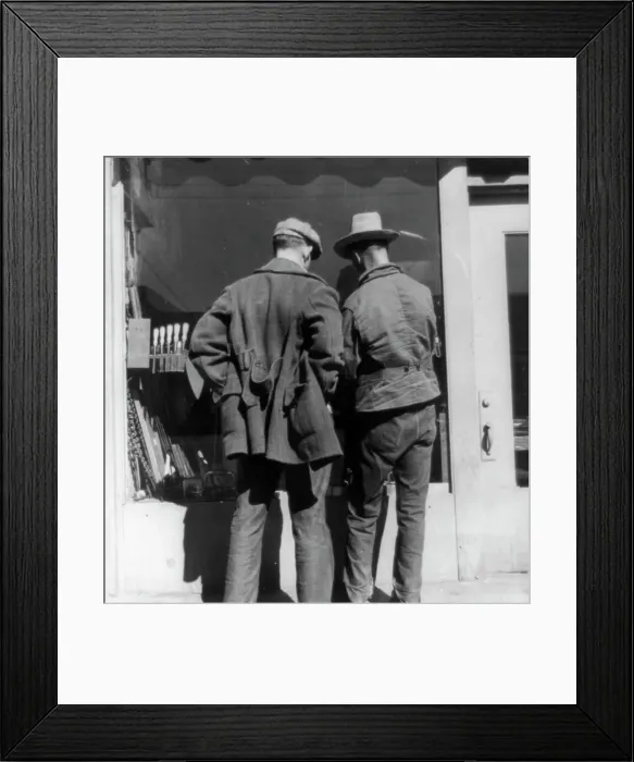 Framed Print : The hock shop, Skid Row, Howard Street, San Francisco, California, 1937. Creator: Dorothea Lange Framed Print : The hock shop, Skid Row, Howard Street, San Francisco, California, 1937. Creator: Dorothea Lange