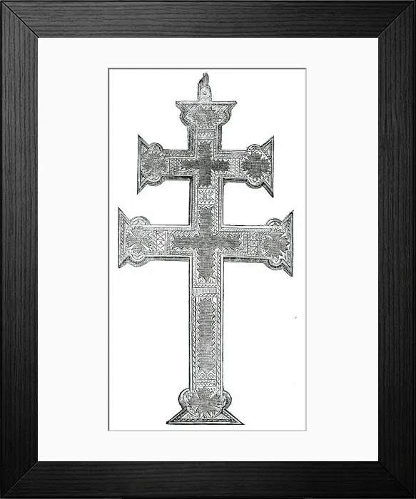 Framed Print : Reverse of an Ancient Cross found at Cork, 1850. Creator: Unknown Framed Print : Reverse of an Ancient Cross found at Cork, 1850. Creator: Unknown
