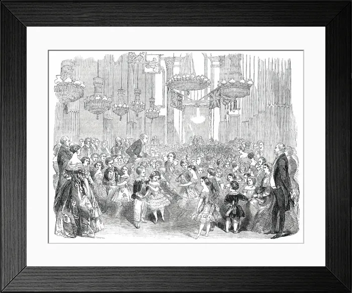 Framed Print : Juvenile Ball at the Mansion-House, on New Year's Eve, 1850. Creator: Unknown Framed Print : Juvenile Ball at the Mansion-House, on New Year's Eve, 1850. Creator: Unknown