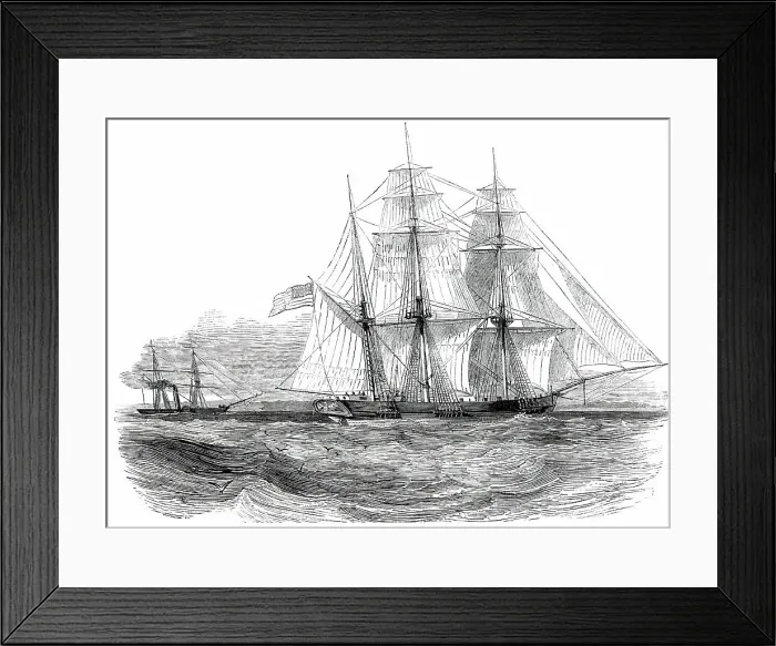 Framed Print : Capture of the Anne D. Richardson Slaver, by H.M. Steam-Frigate Pluto, 1850. Creator: Unknown. Capture of the Anne D. Richardson Slaver, by H.M. Steam-Frigate Pluto, 1850. Creator: Unknown Framed Print : Capture of the Anne D. Richardson Slaver, by H.M. Steam-Frigate Pluto, 1850. Creator: Unknown. Capture of the Anne D. Richardson Slaver, by H.M. Steam-Frigate Pluto, 1850. Creator: Unknown