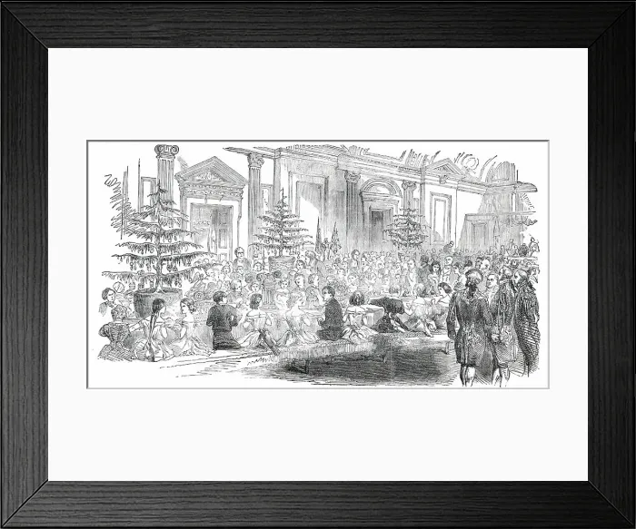 Framed Print : The Supper Room - New Year's Eve at the Mansion-House, [London], 1850. Creator: Unknown