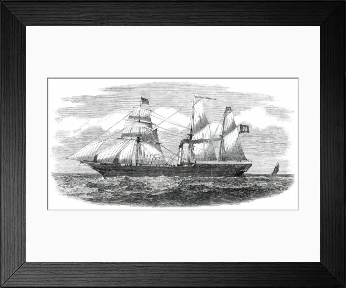 Framed Print : The Helena Sloman Steam-Ship, 1850. Creator: Unknown. The Helena Sloman Steam-Ship, 1850. Creator: Unknown Framed Print : The Helena Sloman Steam-Ship, 1850. Creator: Unknown. The Helena Sloman Steam-Ship, 1850. Creator: Unknown