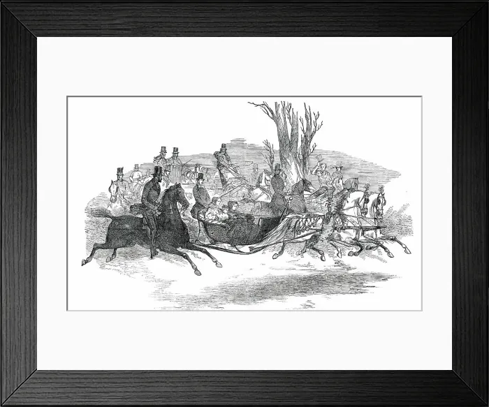 Framed Print : The Royal Sleigh, 1850. Creator: Unknown Framed Print : The Royal Sleigh, 1850. Creator: Unknown
