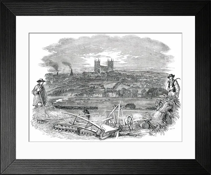 Framed Print : Royal Agricultural Society of England, Twelfth Annual Meeting and Exhibition, Exeter, 1850. Creator: Smyth Framed Print : Royal Agricultural Society of England, Twelfth Annual Meeting and Exhibition, Exeter, 1850. Creator: Smyth