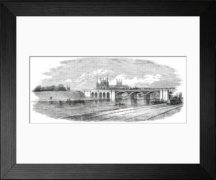 Framed Print : The Line at Peterborough, 1850. Creator: Unknown Framed Print : The Line at Peterborough, 1850. Creator: Unknown