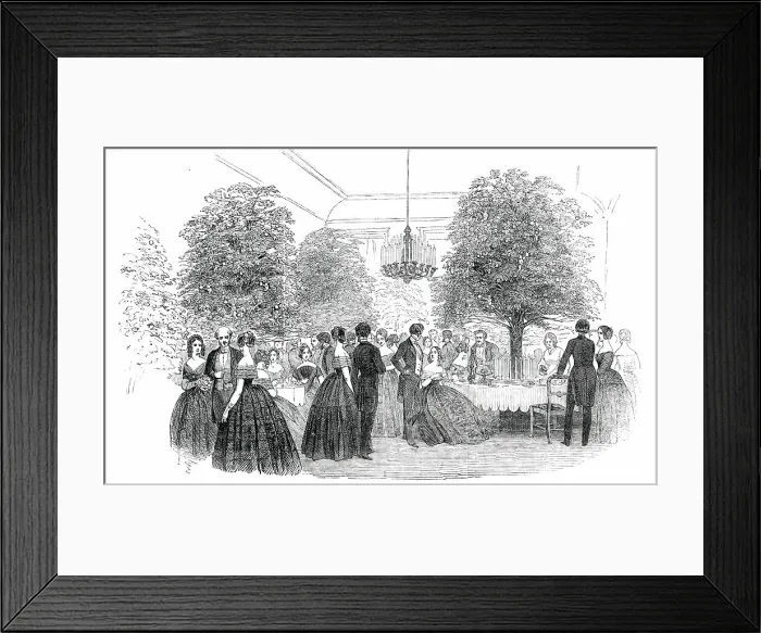 Framed Print : Thr Tea-Room, 1850. Creator: Unknown Framed Print : Thr Tea-Room, 1850. Creator: Unknown