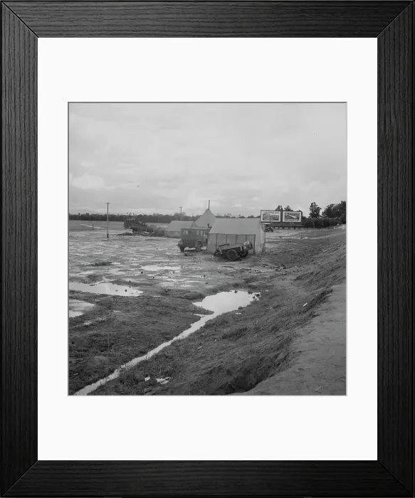 Framed Print : Winter quarters, migratory agricultural workers, beside the highway, Tulare County, 1939. Creator: Dorothea Lange Framed Print : Winter quarters, migratory agricultural workers, beside the highway, Tulare County, 1939. Creator: Dorothea Lange