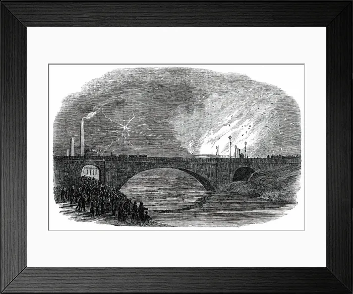 Framed Print : Great Fire at Bristol, 1850. Creator: Unknown Framed Print : Great Fire at Bristol, 1850. Creator: Unknown