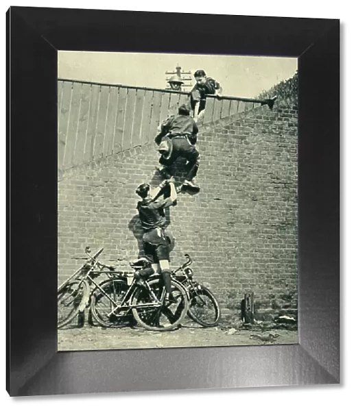 Scouts Scaling a Wall, 1944. Creator: Unknown