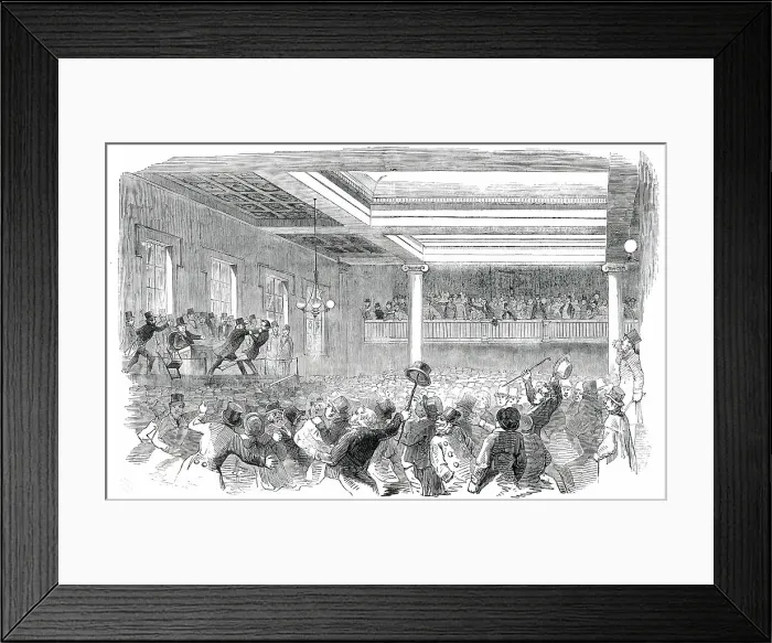 Framed Print : Protectionist Meeting at Lincoln, 1850. Creator: Unknown Framed Print : Protectionist Meeting at Lincoln, 1850. Creator: Unknown