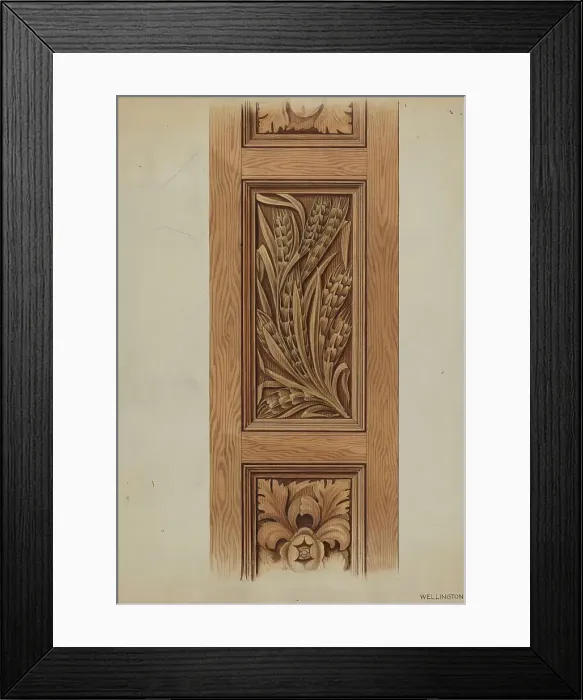 Framed Print : Wooden Panel, c. 1936. Creator: Wellington Blewett Framed Print : Wooden Panel, c. 1936. Creator: Wellington Blewett