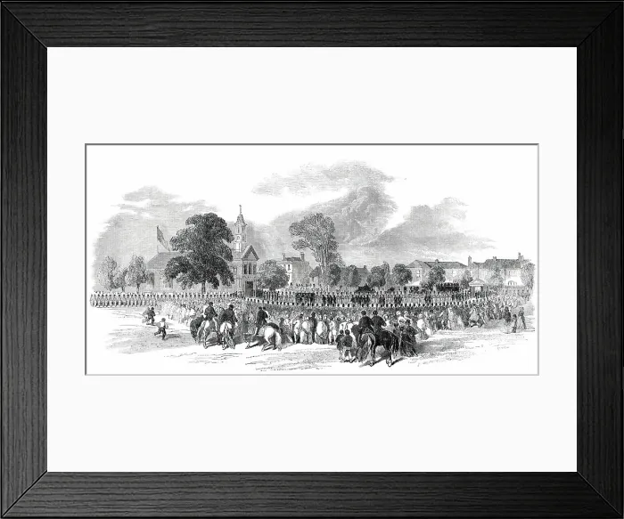 Framed Print : Funeral of His Royal Highness the Duke of Cambridge - the Procession at Kew, 1850. Creator: Smyth Framed Print : Funeral of His Royal Highness the Duke of Cambridge - the Procession at Kew, 1850. Creator: Smyth