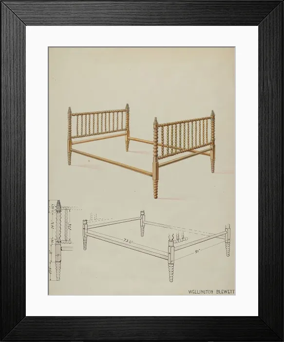 Framed Print : Bed, c. 1936. Creator: Wellington Blewett Framed Print : Bed, c. 1936. Creator: Wellington Blewett