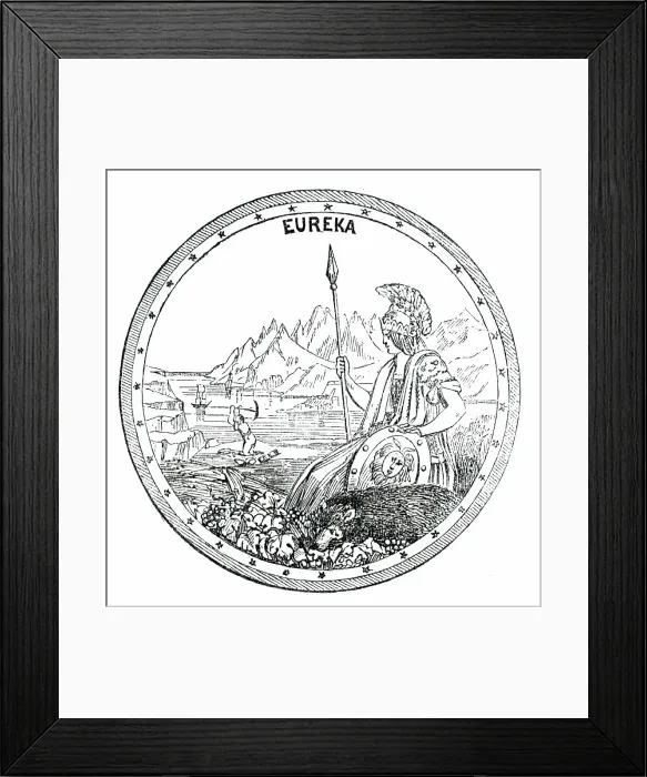 Framed Print : The Great Seal of California, 1850. Creator: Unknown Framed Print : The Great Seal of California, 1850. Creator: Unknown