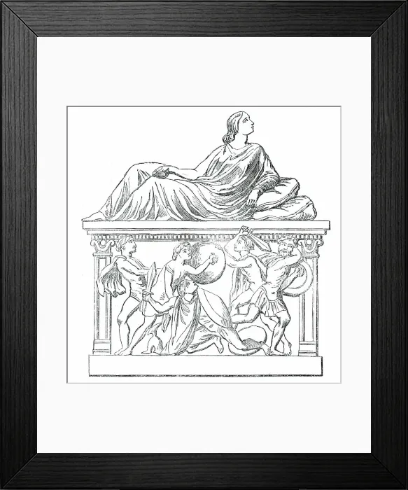 Framed Print : Etruscan Sarcophagus, presented to the British Museum by the Marquis of Northampton, 1850. Creator: Unknown Framed Print : Etruscan Sarcophagus, presented to the British Museum by the Marquis of Northampton, 1850. Creator: Unknown