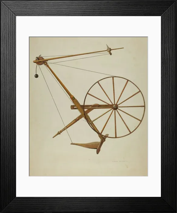 Framed Print : Spinning Wheel, 1941. Creator: Oscar Bluhme Framed Print : Spinning Wheel, 1941. Creator: Oscar Bluhme