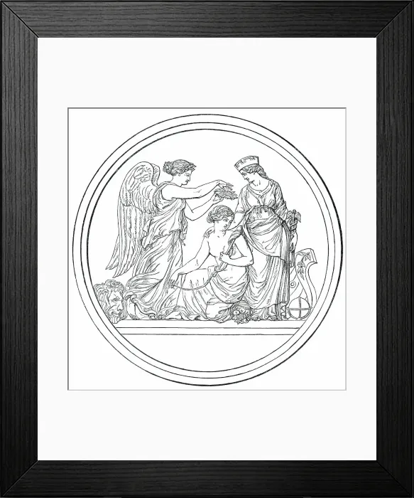 Framed Print : Great Exhibition of 1851 - Prize Medals (£100 each) - Mr. G. G. Adams, 1850. Creator: Unknown Framed Print : Great Exhibition of 1851 - Prize Medals (£100 each) - Mr. G. G. Adams, 1850. Creator: Unknown