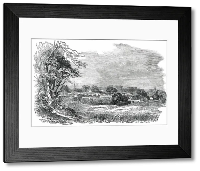Framed Print : The Village of Schestedt, on the Road from Schleswig to Osterade, 1850. Creator: Unknown Framed Print : The Village of Schestedt, on the Road from Schleswig to Osterade, 1850. Creator: Unknown