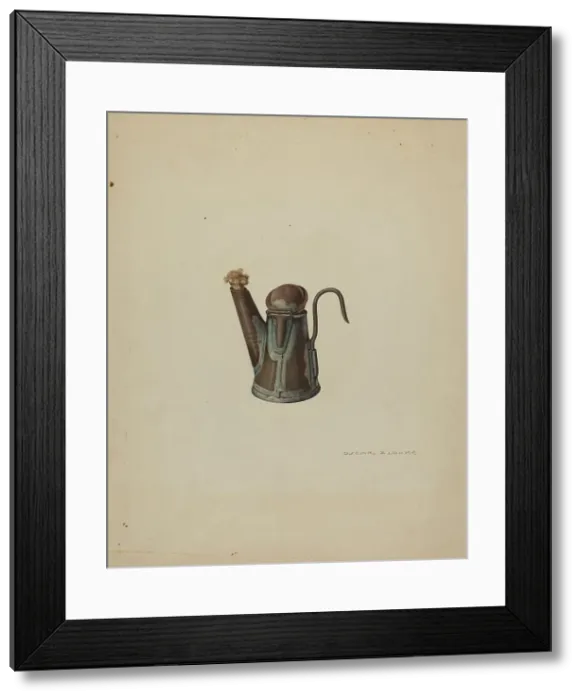Framed Print : Miner's Lamp, c. 1940. Creator: Oscar Bluhme Framed Print : Miner's Lamp, c. 1940. Creator: Oscar Bluhme