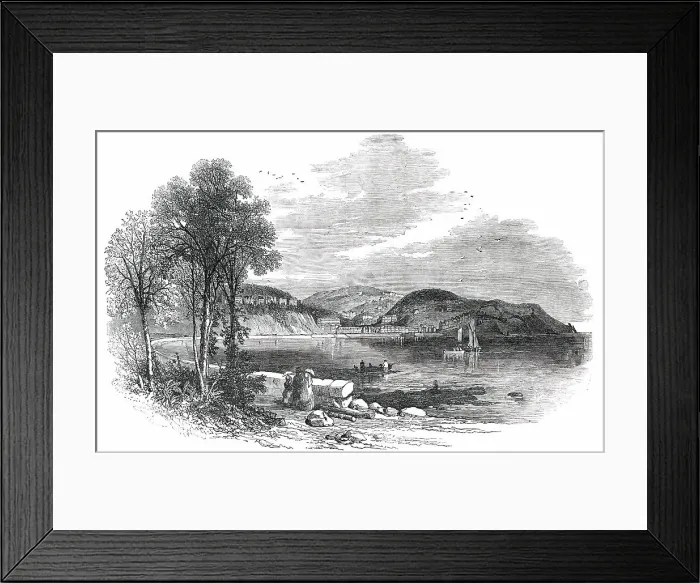 Framed Print : Watering-Places of England - Torquay, from the Road ot Dartmouth, 1850. Creator: Edmund Evans Framed Print : Watering-Places of England - Torquay, from the Road ot Dartmouth, 1850. Creator: Edmund Evans