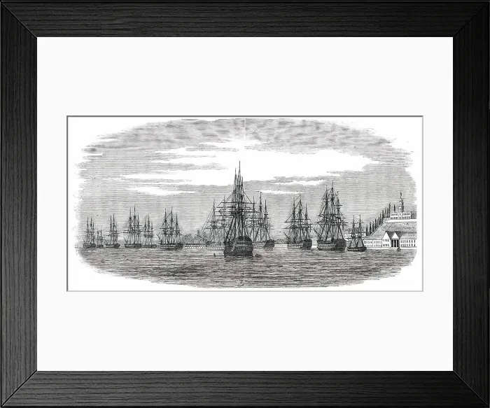 Framed Print : The Turkish Fleet in Bashika Bay, 1850. Creator: Unknown Framed Print : The Turkish Fleet in Bashika Bay, 1850. Creator: Unknown
