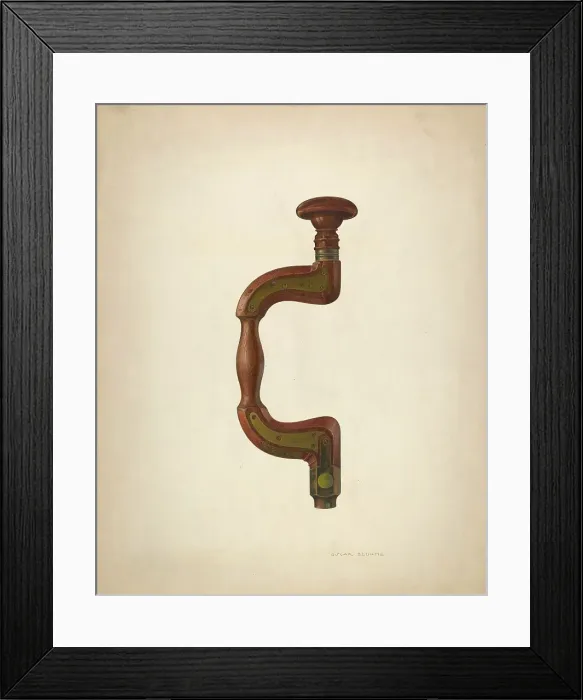 Framed Print : Bit Brace, c. 1940. Creator: Oscar Bluhme Framed Print : Bit Brace, c. 1940. Creator: Oscar Bluhme