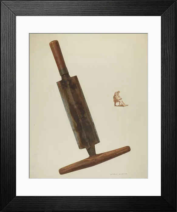Framed Print : Currier's Shaving Knife, c. 1940. Creator: Oscar Bluhme Framed Print : Currier's Shaving Knife, c. 1940. Creator: Oscar Bluhme