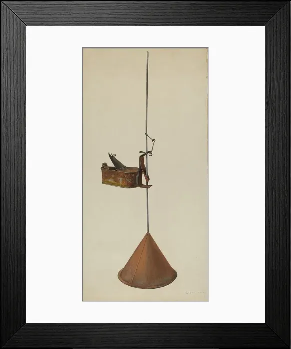 Framed Print : Betty Lamp, c. 1941. Creator: Oscar Bluhme Framed Print : Betty Lamp, c. 1941. Creator: Oscar Bluhme