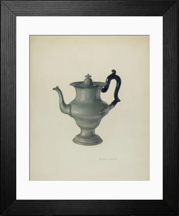 Framed Print : Coffee Pot, c. 1940. Creator: Oscar Bluhme Framed Print : Coffee Pot, c. 1940. Creator: Oscar Bluhme