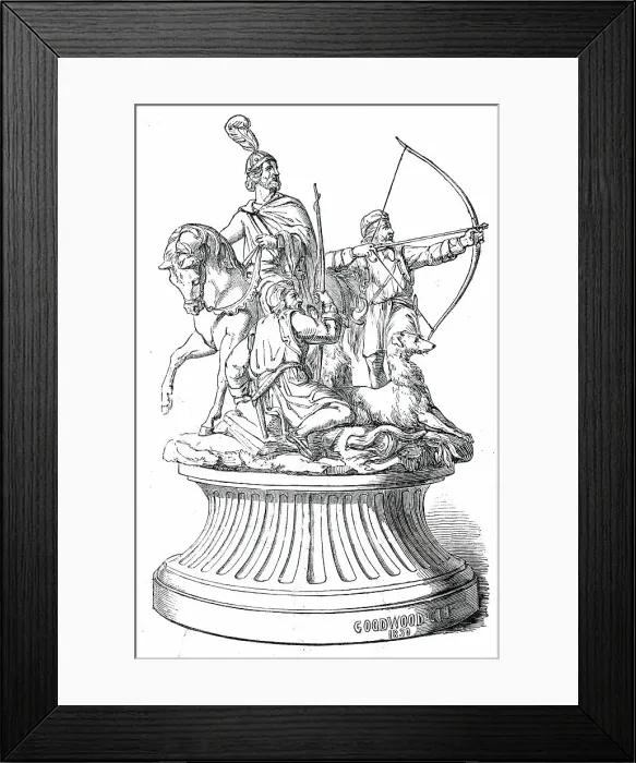 Framed Print : Prize Plate - Goodwood Races - the Goodwood Cup, 1850. Creator: Unknown Framed Print : Prize Plate - Goodwood Races - the Goodwood Cup, 1850. Creator: Unknown