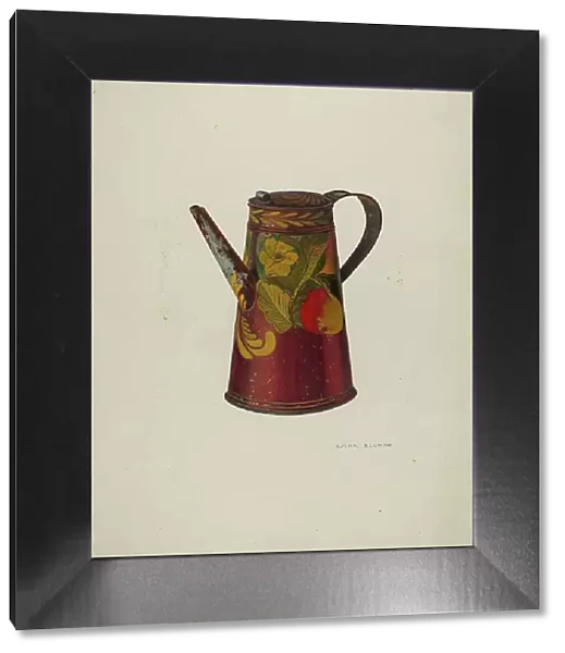 Toleware Teapot, c. 1940. Creator: Oscar Bluhme