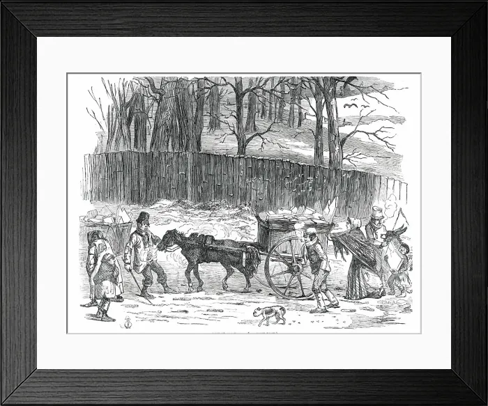 Framed Print : London Ice Carts, 1850. Creator: Unknown Framed Print : London Ice Carts, 1850. Creator: Unknown