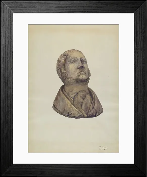 Framed Print : William Wirt Figurehead, c. 1938. Creator: Molly Bodenstein Framed Print : William Wirt Figurehead, c. 1938. Creator: Molly Bodenstein