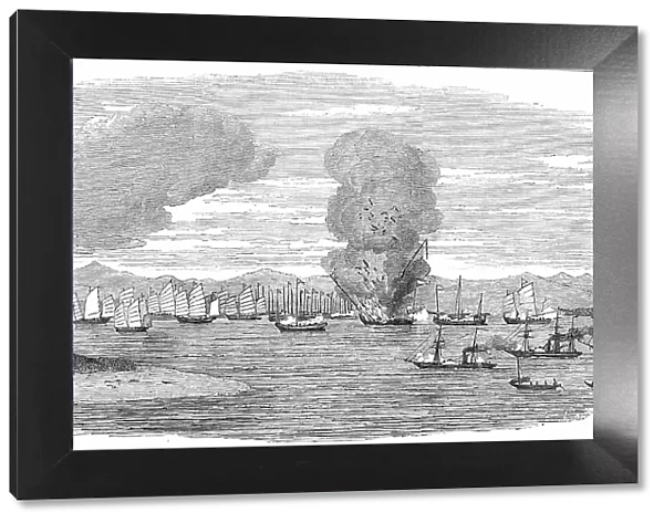 Destruction of Shap-'Ng-Tsai's Piratical Fleet, by the British, in the Gulf of Tonquin, 1850. Creator: Unknown