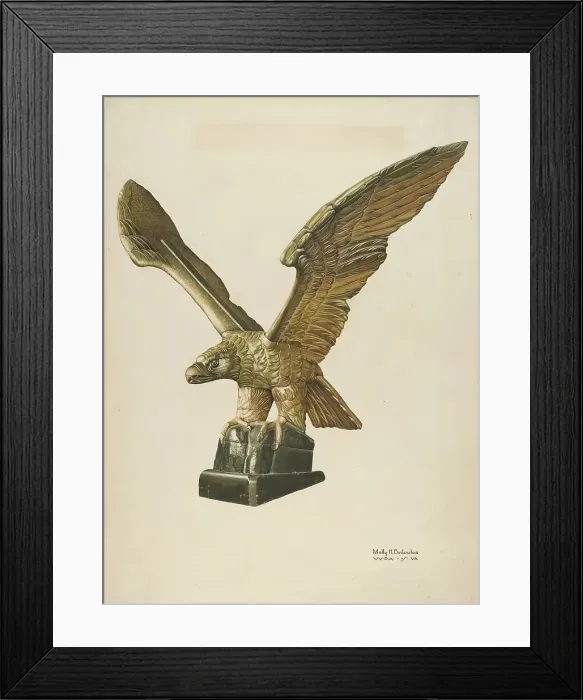 Framed Print : Eagle: Pilot House Ornament, c. 1938. Creator: Molly Bodenstein Framed Print : Eagle: Pilot House Ornament, c. 1938. Creator: Molly Bodenstein