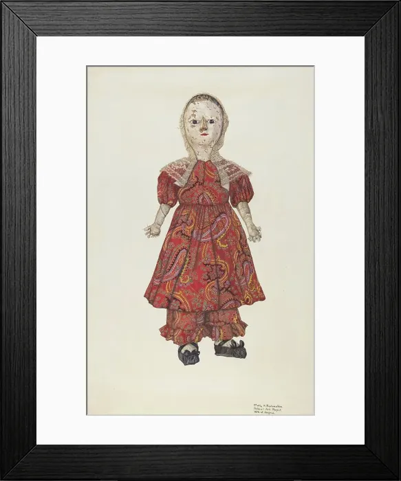 Framed Print : Doll, c. 1938. Creator: Molly Bodenstein Framed Print : Doll, c. 1938. Creator: Molly Bodenstein