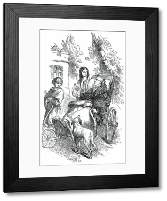 Framed Print : Angel Visits. A Lyric for the New Year, by Charles MacKay, 1850. Creator: Unknown