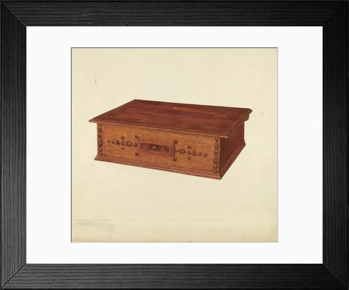 Framed Print : Desk Box, 1935 / 1942. Creator: Francis Borelli