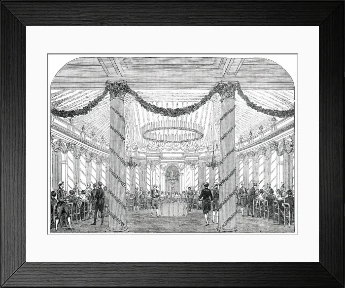Framed Print : The Grand Banquet, 1850. Creator: Unknown