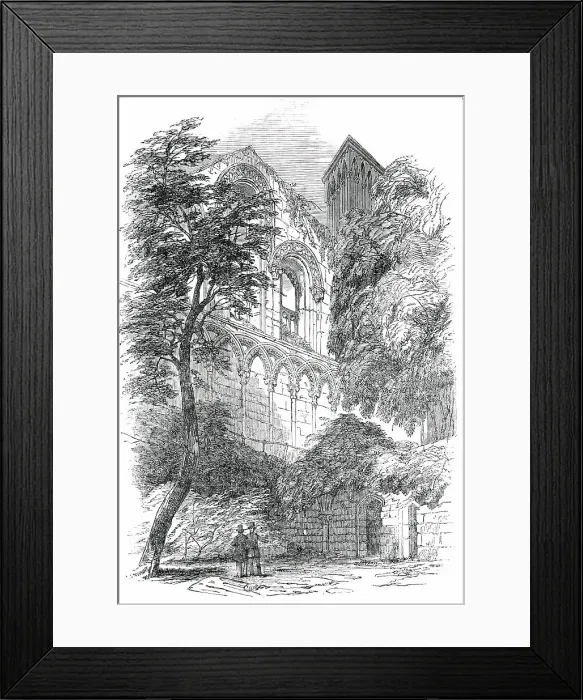 Framed Print : Glastonbury Abbey - interior of St. Joseph's Chapel, from the Crypt, 1850. Creator: Unknown Framed Print : Glastonbury Abbey - interior of St. Joseph's Chapel, from the Crypt, 1850. Creator: Unknown
