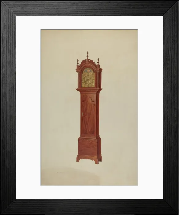 Framed Print : Tall Clock, c. 1939. Creator: Francis Borelli Framed Print : Tall Clock, c. 1939. Creator: Francis Borelli